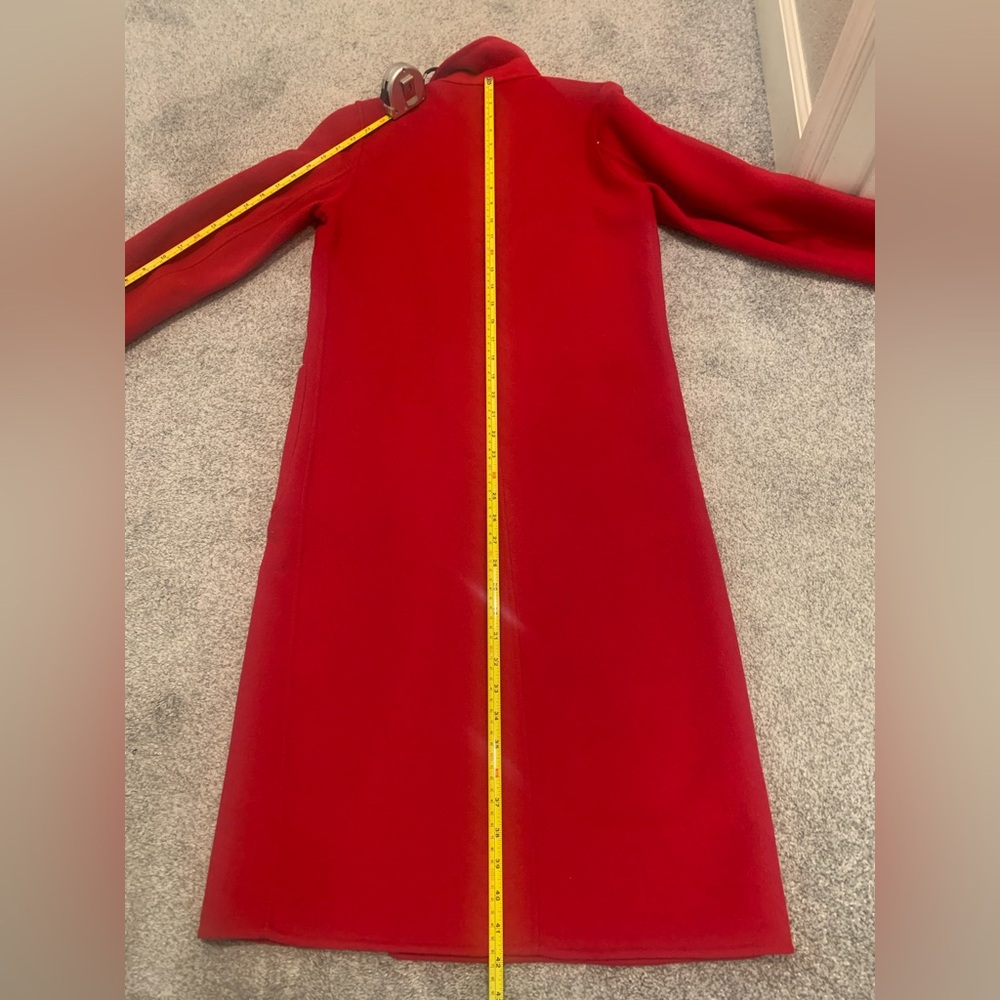 NWOT Zara Women's Red Double-Breasted Coat - Picture 10 of 13